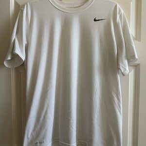 Nike Dri-Fit Men's White Short Sleeve T-Shirt, Size Large, Athletic Cut